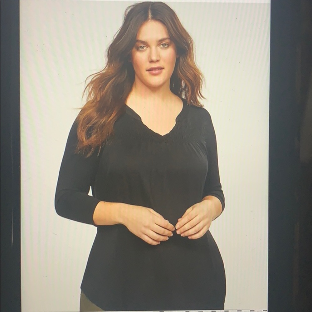 Lane Bryant Shirred Swing Tee